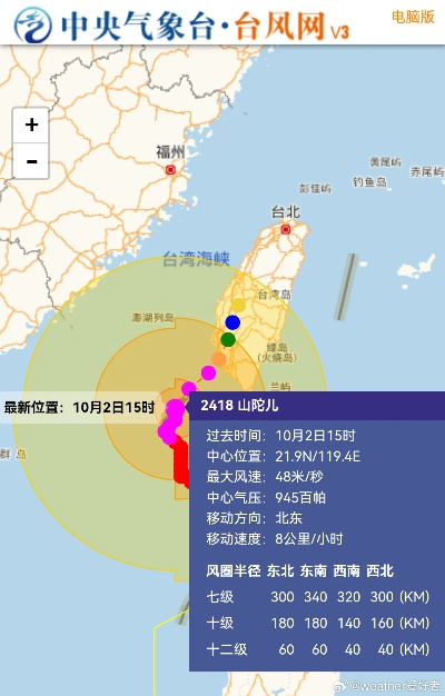 中央气象台发布台风山陀儿预警，风雨将至，需加强防范